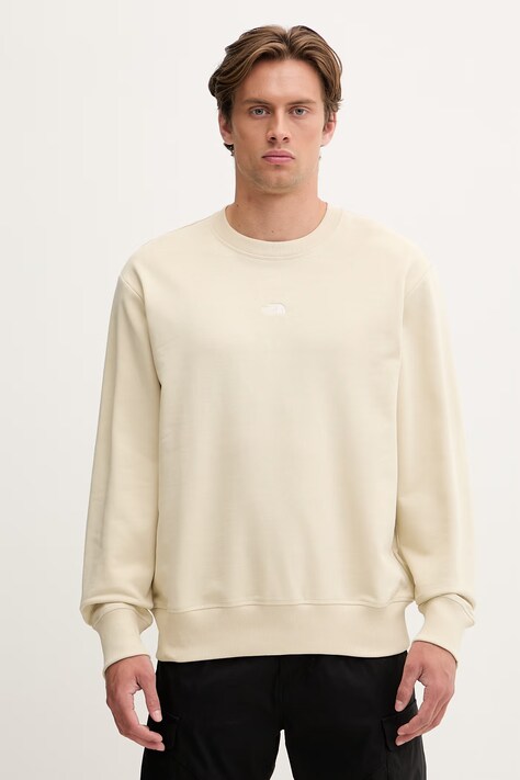 The North Face bluza damska bawełniana Essential Light beżowa NF0A8GQCDOM1