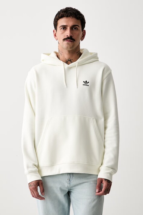 adidas Originals bluza z kapturem męska z bawełną beżowa LF9232