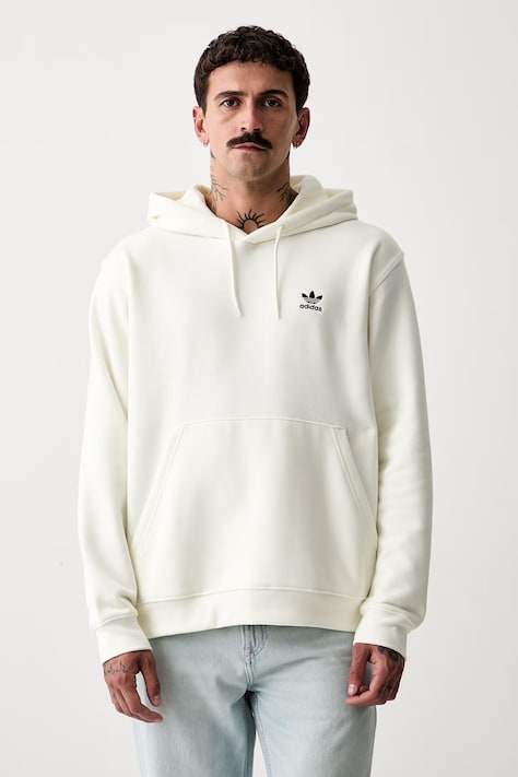 adidas Originals bluza z kapturem męska z bawełną beżowa LF9232