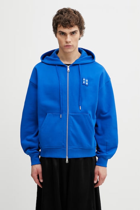 Ader Error zip-up hoodie cotton Women's blue BO42FYHD0402BL