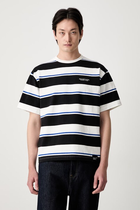 Neighborhood T-shirt bawełniany męski biały 261UWNH.CSM13