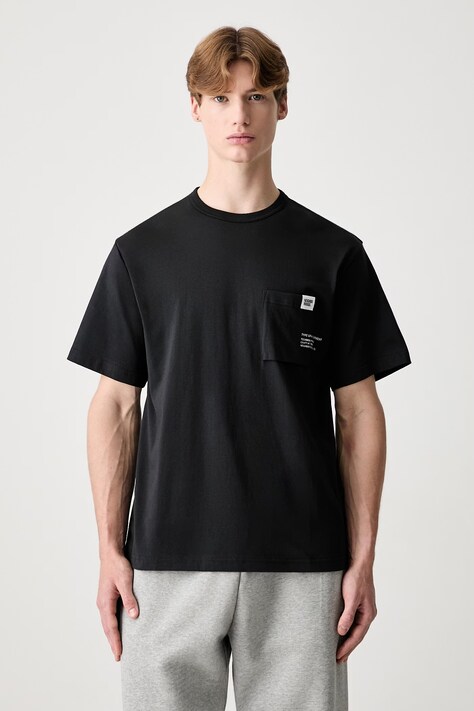 Neighborhood t-shirt with cotton Men's black 261BWNH.CSM01