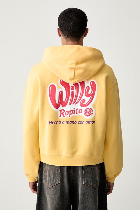 Willy Chavarria WILLY ROPITA zip-up hoodie cotton Men's yellow WCJSY0205