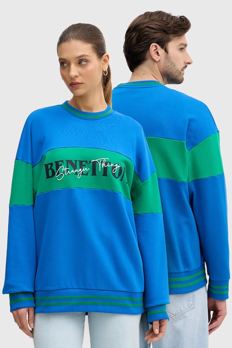 Pamučna dukserica United Colors of Benetton x Stranger Things s tiskom, 342ZU10BA