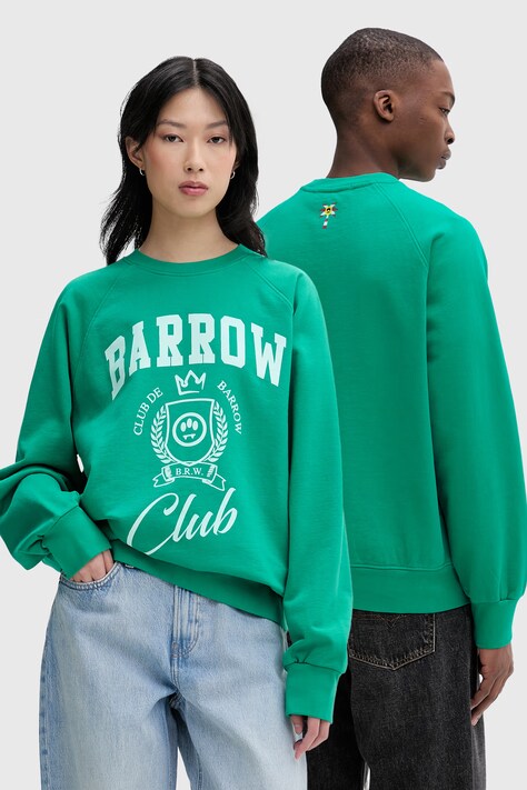 Barrow dukserica od pamuka zelena S6BWUASW020