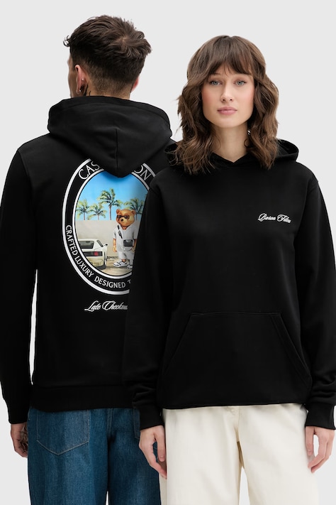 Baron Filou felpa con cappuccio in cotone Filou CLXIX. nera 000015031