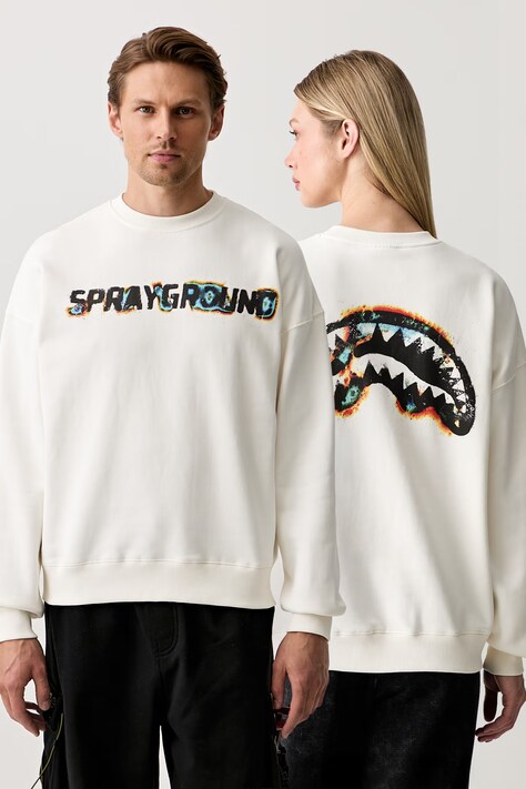 Sprayground felpa in cotone beige SP792GIVO