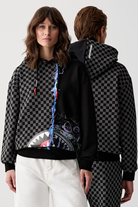 Sprayground bluza z kapturem bawełniana czarna SP404