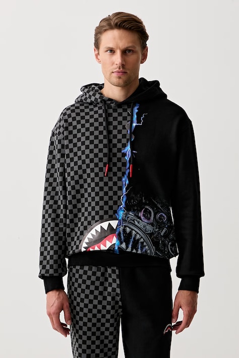 Sprayground hanorac cu glugă din bumbac negru SP404