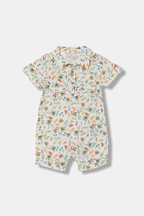 Guess salopetă scurtă pentru bebeluși din in multicolor P6GG07 WO730