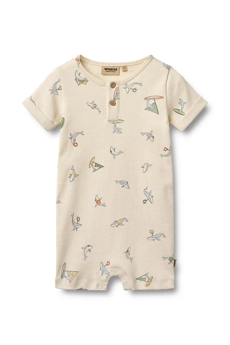 Wheat rampers niemowlęcy bawełniany beżowy 9410-193-GOTS