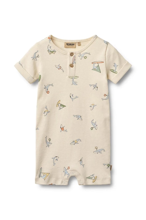 Wheat rampers niemowlęcy bawełniany beżowy 9410-193-GOTS
