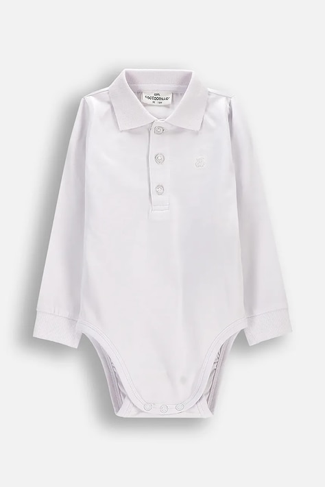 Coccodrillo body pentru copii, din bumbac alb ELEGANT BABY BOY