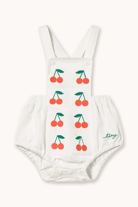 Tinycottons body bawełniane niemowlęce MINI CHERRIES TWILL BODY SS26-315