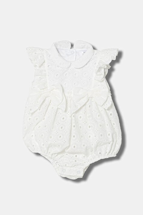 Jamiks rampers niemowlęcy bawełniany NUBBI biały JLI025