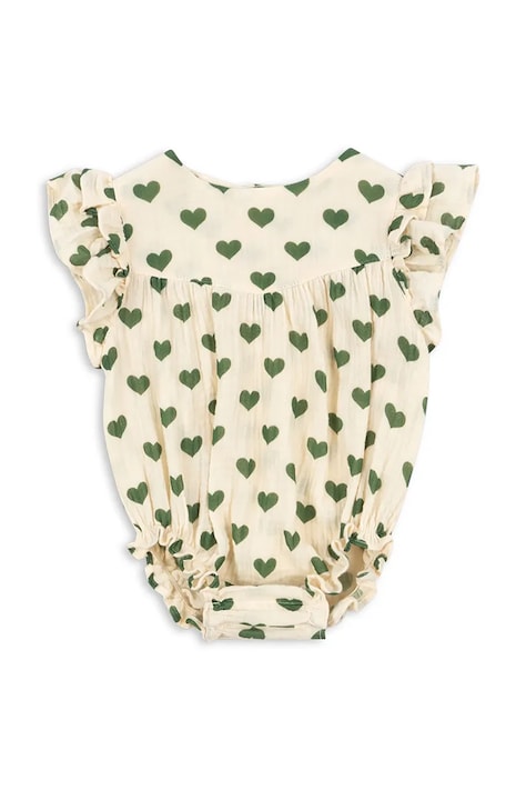 Konges Sløjd rampers dziecięcy bawełniany COCO ROMPER GOTS beżowy KS105324