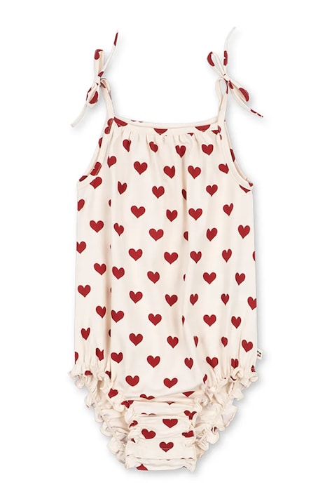 Konges Sløjd tuta per bambini in cotone con elastan BASIC STRAP BODY GOTS rosa KS105285