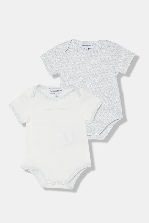 Emporio Armani body dziecięce bawełniane 2-pack niebieskie EY000010 AF22049
