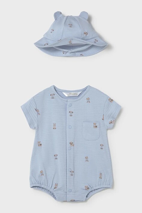 Mayoral Newborn rampers i kapelusz niemowlęcy 1606