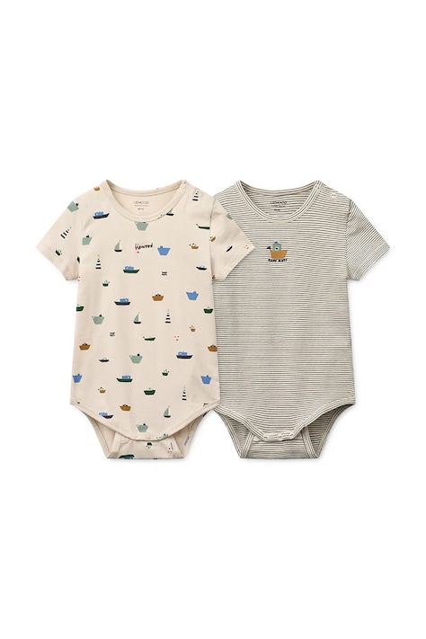 Liewood body niemowlęce Yanni Grow Printed SS Bodystocking 2-pack 2-pack LW20469