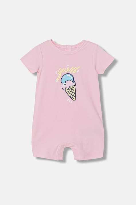 Guess body dojčenské bavlnené ružové H6GW06 K6YW1