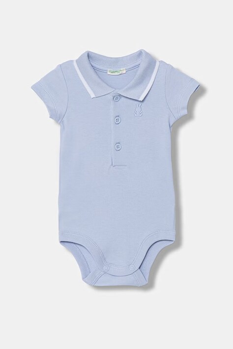 United Colors of Benetton body niemowlęce bawełniane niebieskie 3CDIAB00X