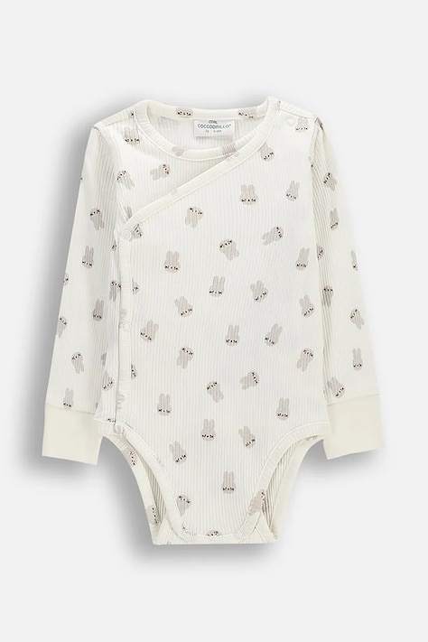 Coccodrillo body gyerek pamut bézs HELLO WORLD UNISEX NEWBORN