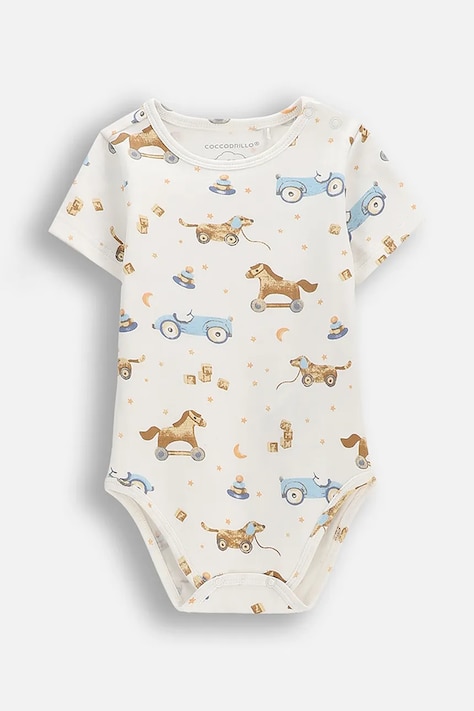 Coccodrillo body gyerek pamut bézs MORE FUN BOY NEWBORN