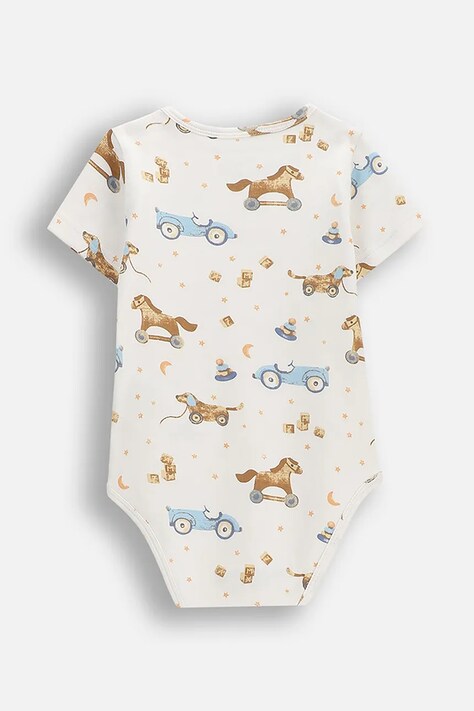 Coccodrillo body dziecięce bawełniane beżowe MORE FUN BOY NEWBORN