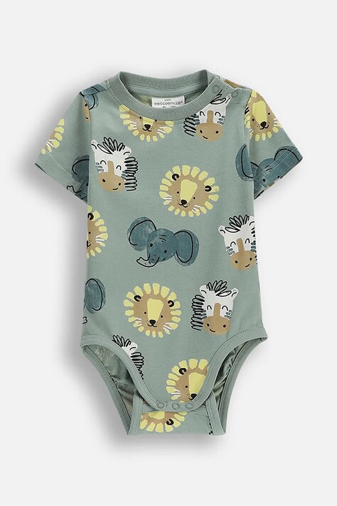 Coccodrillo κορμάκι βρεφικό βαμβακερό πράσινο I HUG YOU BOY NEWBORN