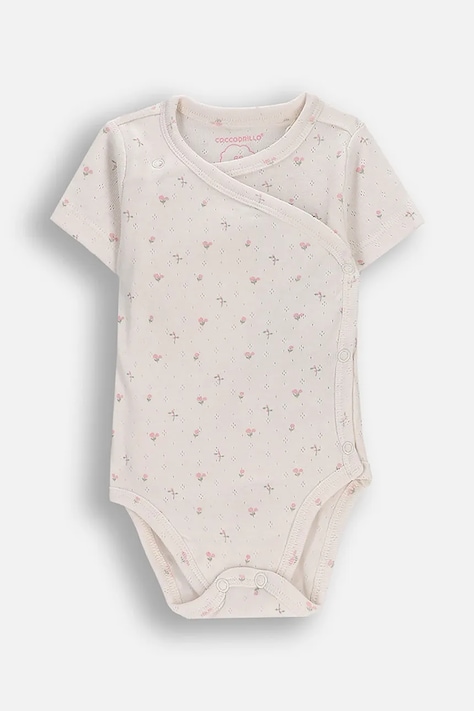 Coccodrillo tuta per neonati in cotone beige TULIP MODE GIRL NEWBORN