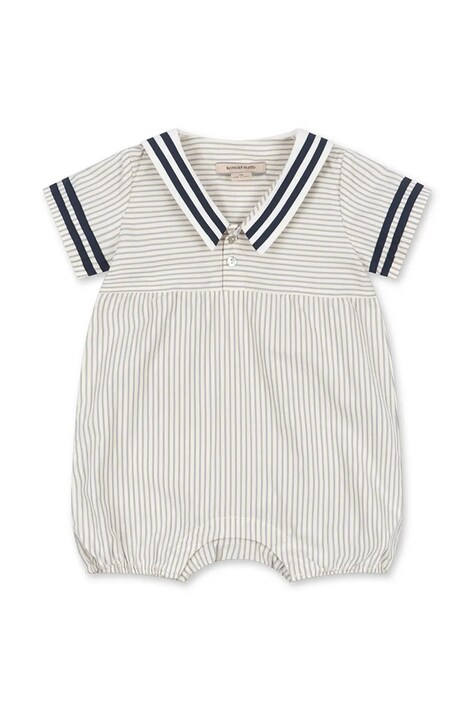 Konges Sløjd rampers dziecięcy bawełniany ALLIE SAILOR ROMPER GOTS biały KS105254