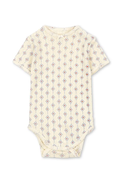 Konges Sløjd κορμάκι βρεφικό βαμβακερό MINNIE SS BODY GOTS μπεζ KS105483