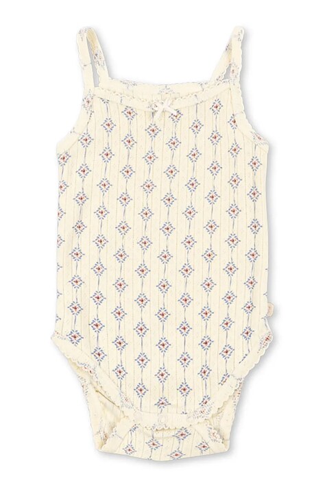Konges Sløjd κορμάκι παιδικό βαμβακερό MINNIE STRAP BODY GOTS μπεζ KS105484