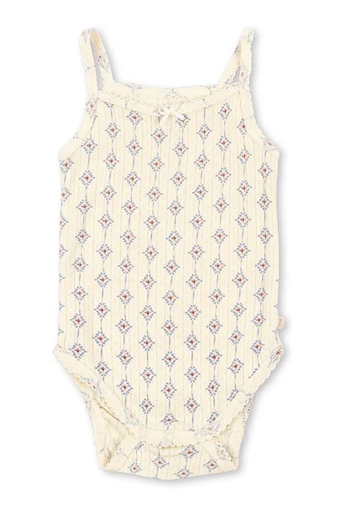 Konges Sløjd κορμάκι παιδικό βαμβακερό MINNIE STRAP BODY GOTS μπεζ KS105484