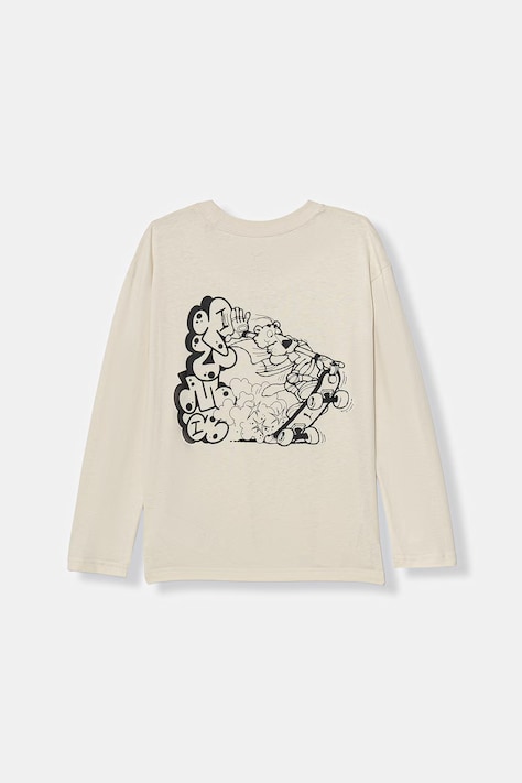 Puma longsleeve bawełniany dziecięcy MID90s kolor beżowy z nadrukiem 691745