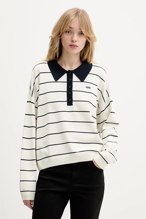 Gestuz sweter damski kolor beżowy lekki 10910829