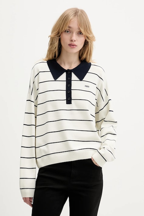 Gestuz sweter damski kolor beżowy lekki 10910829