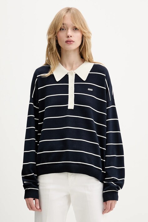 Gestuz sweter damski kolor niebieski lekki 10910829