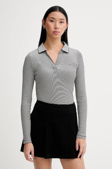 Tommy Jeans longsleeve kolor czarny DW0DW21933