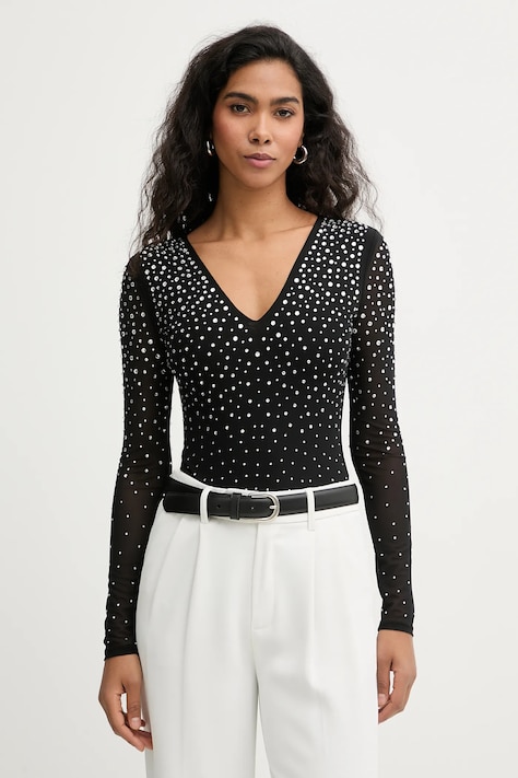 Боди Marciano by Guess FLORA цвет чёрный с аппликацией 6RGP00 6218A