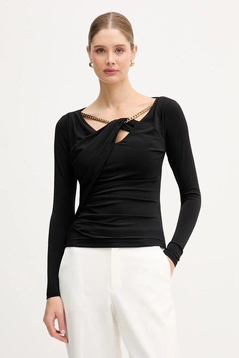 Marciano by Guess bluzka CARLI damska kolor czarny gładka 6RGP06 6257A