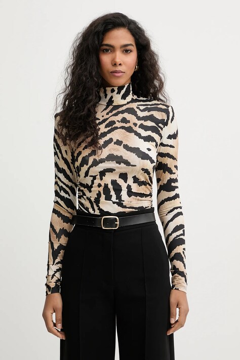 Marciano by Guess longsleeve GISELLE kolor beżowy z półgolfem 6RGP08 6084A