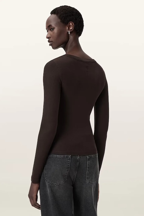 Лонгслив AllSaints цвет коричневый W270JB