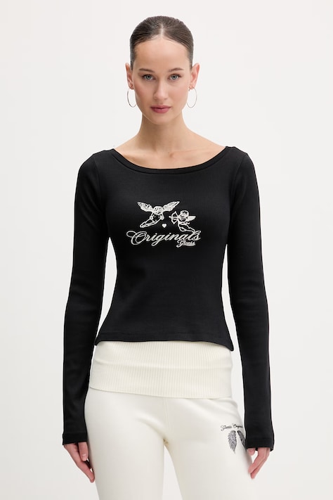Guess Originals longsleeve kolor czarny W6RP41 KCTT1