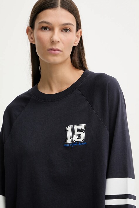 Marc O'Polo longsleeve bawełniany kolor granatowy 5000007518