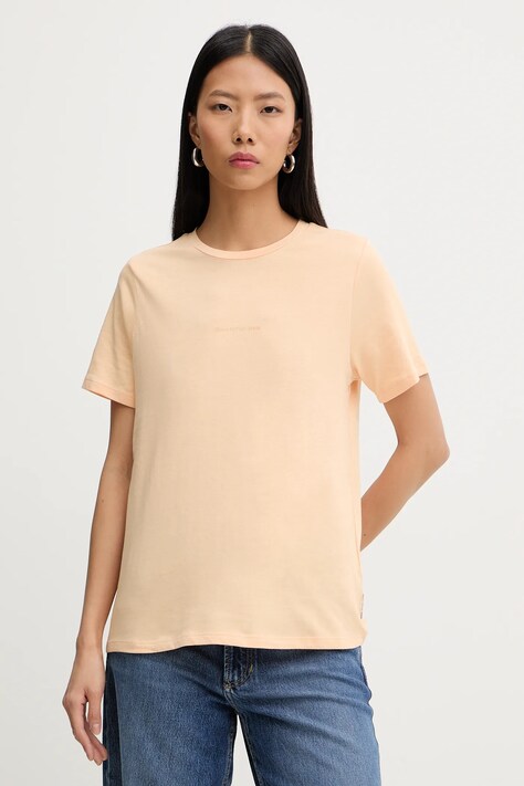 Marc O'Polo t-shirt bawełniany damski kolor pomarańczowy 5000009290