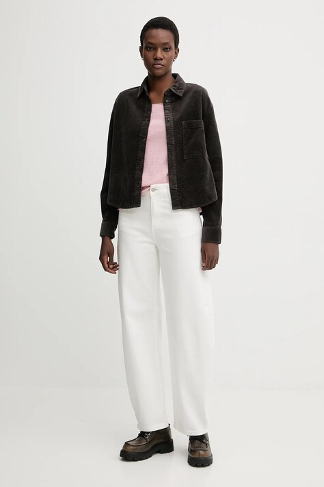 Bavlněné tričko s dlouhým rukávem Marc O'Polo růžová barva, 5000009292