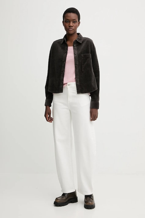 Bavlněné tričko s dlouhým rukávem Marc O'Polo růžová barva, 5000009292