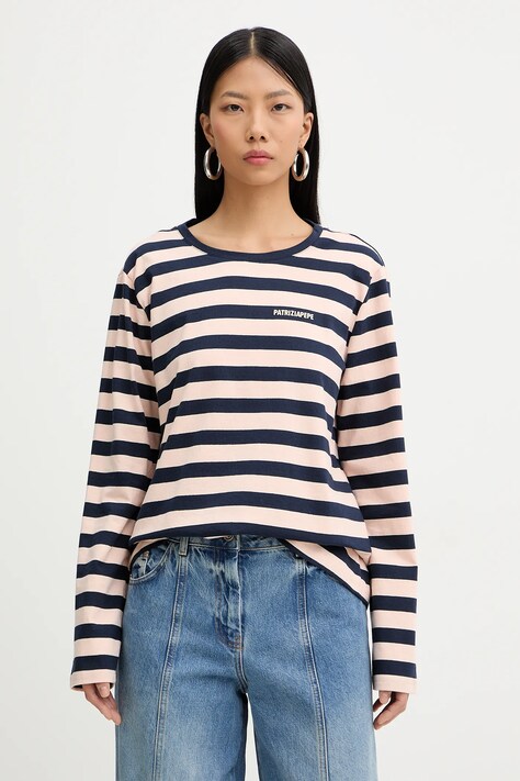 Patrizia Pepe longsleeve bawełniany kolor granatowy 8M1823 J194